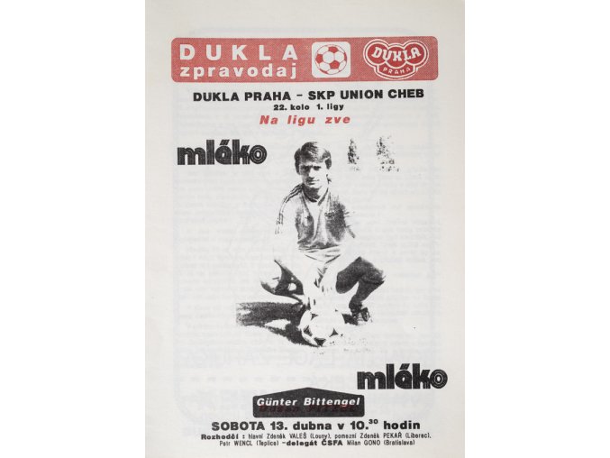 Dukla ZPRAVODAJ, FC Dukla Praha v. SKP Union Cheb, 1991