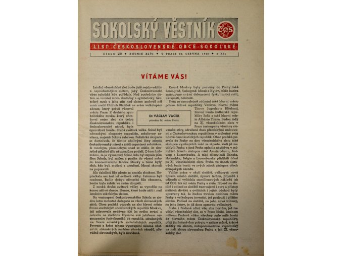 Věstník sokolský, 194825