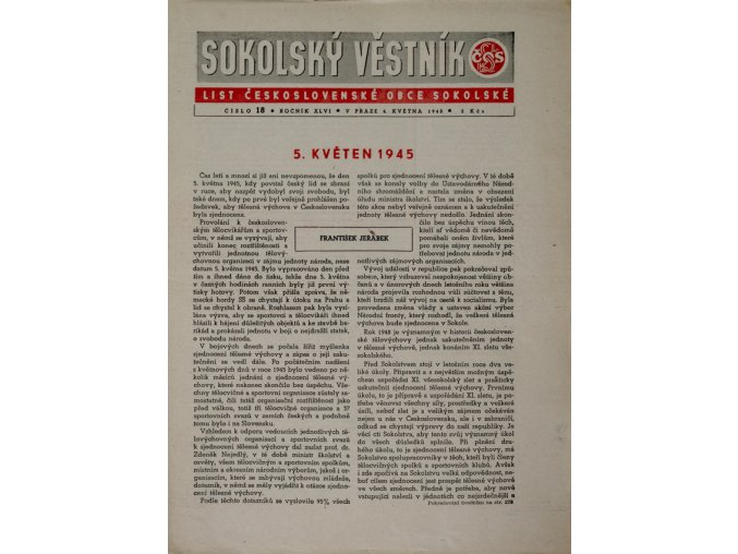 Věstník sokolský, 194818