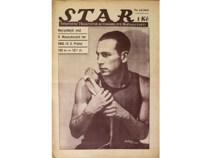 Časopis STAR, ENGL nejrychlejší muž, Č. 33 (283), 1931