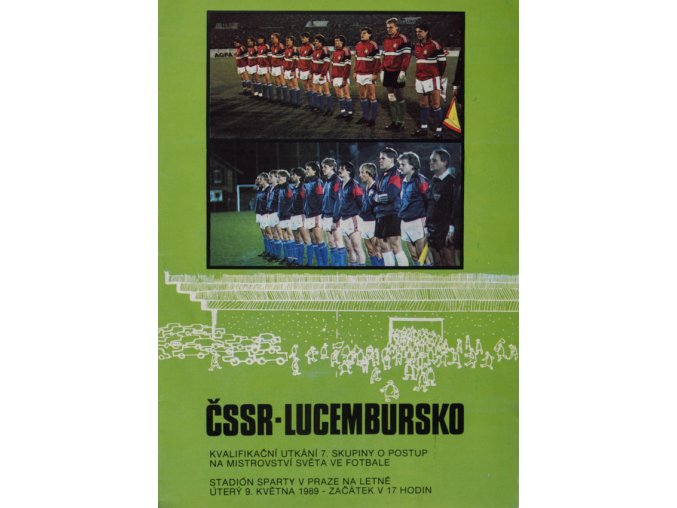 Program fotbal ČSSR v. Lucembursko, 1989