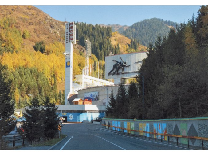 Pohlednice stadión, Medeo, Almaty (1)