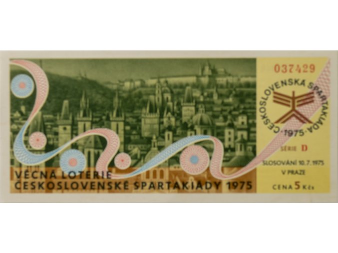 Los Věcná loterie Československé spartakiády, D,1975