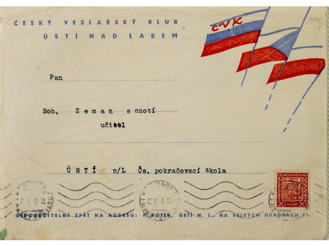 Pozvánka Českého veslařského klubu na XV. Karneval, 1938 (1)