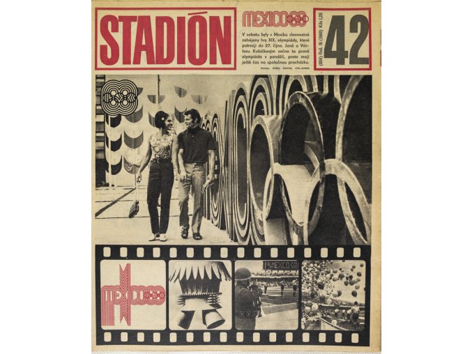 Časopis STADION, ročník XVI, 1968, číslo 804, OH Mexico