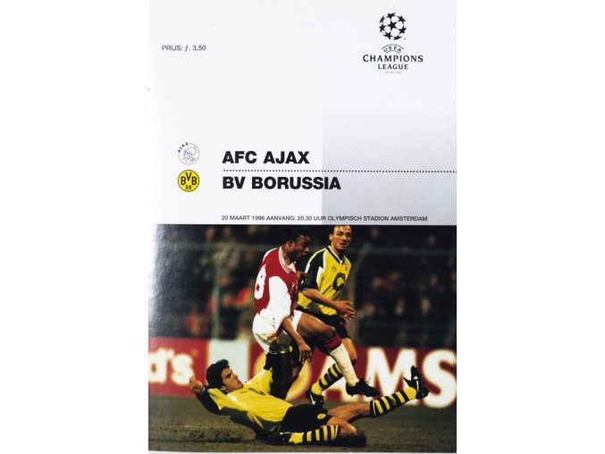 Program UEFA CHAMPIONS LEAGUE AFC Ajax v BV Borussia, 1996