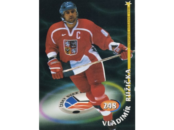 Hokejová kartička, Vladimír Růžička, HC Slavia Praha, 1998 (1)