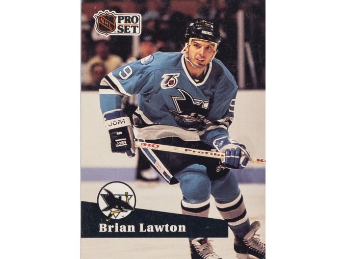 Hokejová kartička, Brian Lawton, San Jose Sharks, 1991 (1)