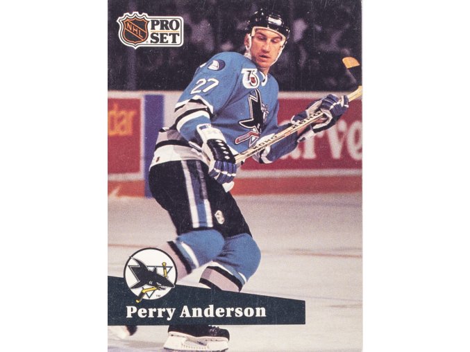 Hokejová kartička, Perry Anderson, San Jose Sharks, 1991 (1)