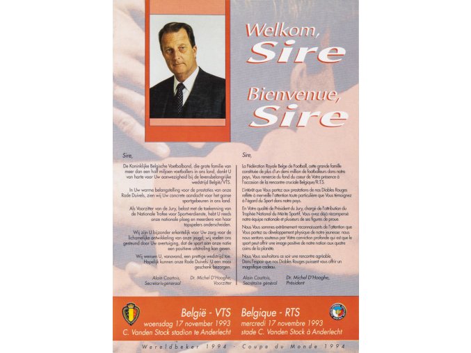 Program Wereldbeker 1994, Coupe du Monde, 1994