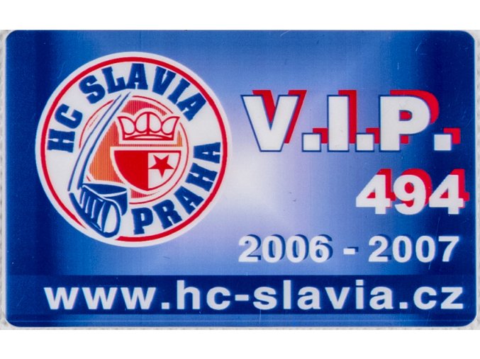 Karta VIP HC Slavia Praha, sezona 20062007 (1)