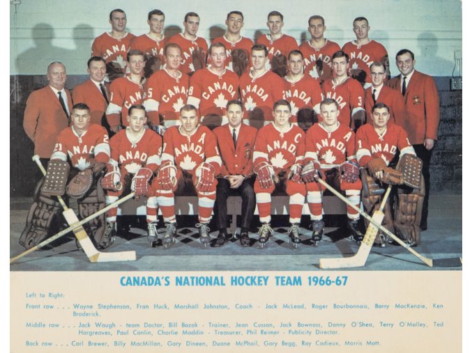 Pohlednice velká, Canadas National hockey team, 1966 67 (1)