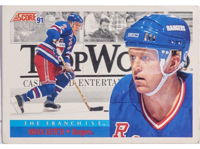 Hokejová kartička, Brian Leetch, New York Rangers, 1991 (1)