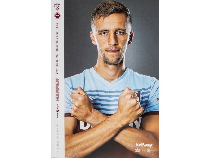 Program West Ham United v. Brighton, Tomáš Souček, 2020 (1)