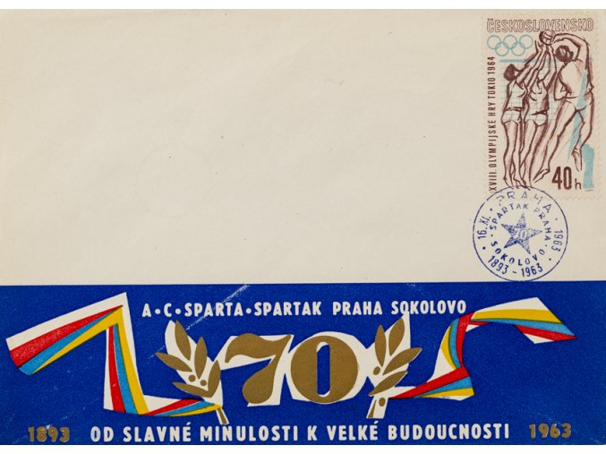 Příležitostní obálka AC Sparta, Spartak Praha Sokolovo, 1893 1963