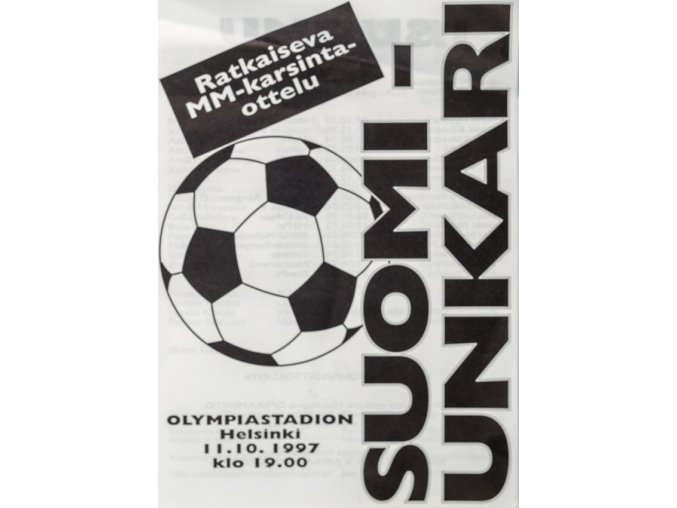 Program fotbal, SUOMI v. Unikari, 1997