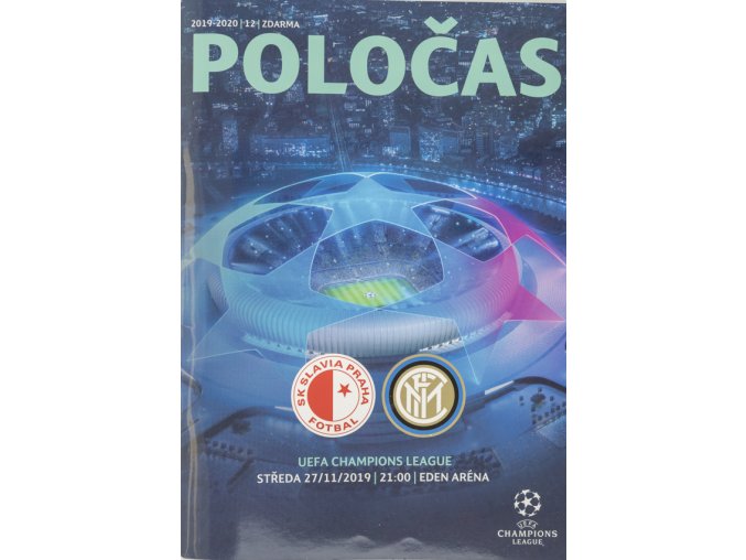 Program Champions LEAGUE SLAVIA vs. Inter Milan, 2019 1