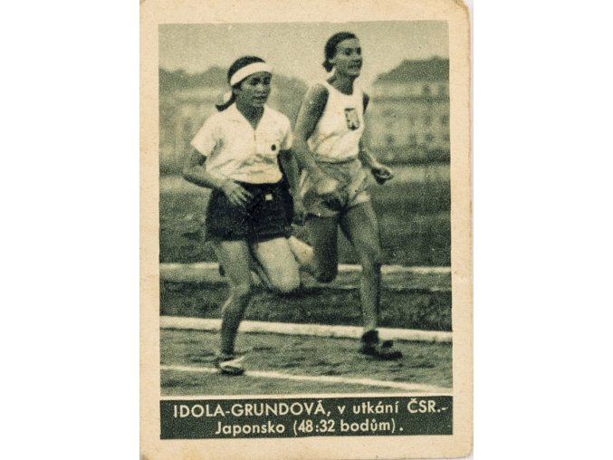 Kartička , Album sportovců, Idola Grundová, č. 162