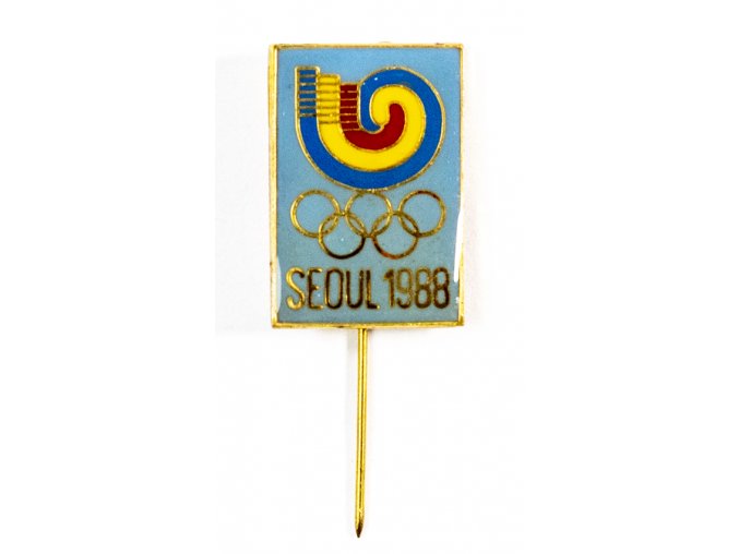 Odznak Olympic, Seoul, modrý, 1988