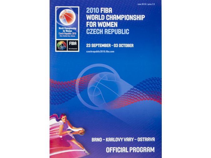 Official Program FIBA, WCH for Women, Czech Republic, 2010