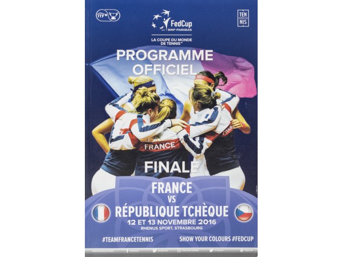 Program, Fed Cup , France v. Rébublique Tchéque, 2016