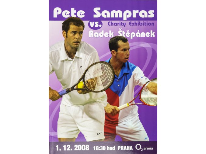 Official Program Advantade tennis, Pete Sampras v. Radek Štěpánek, Praha 2008