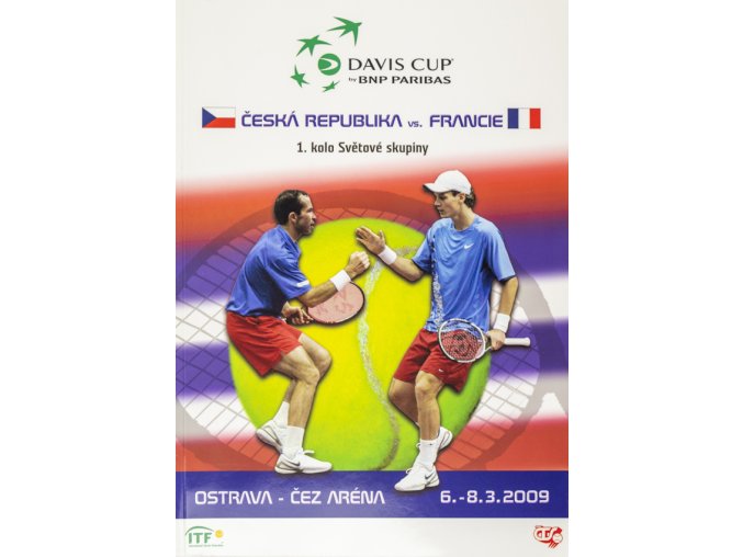 Official Program Davis Cup, CZ v. France, 2009