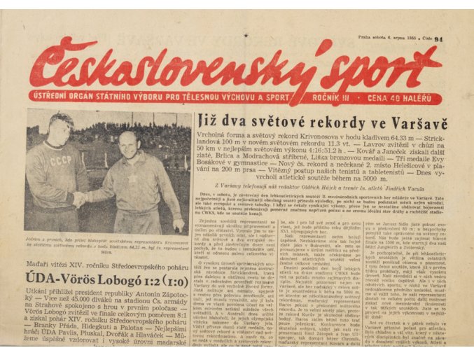 Noviny Československý sport, 941955 (1)