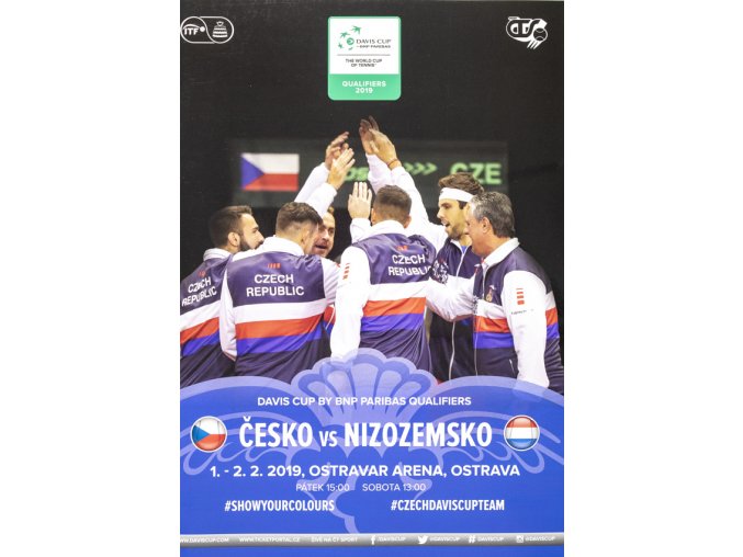 Official Program Davis Cup, CZ v. Nizozemsko, 2019