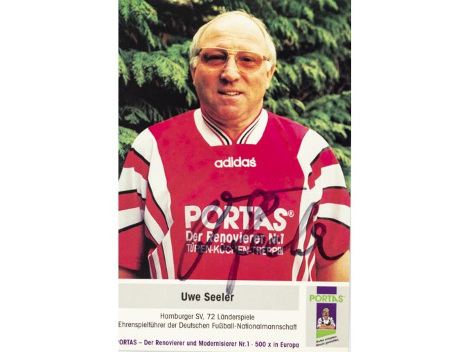 Pohlednice s autogramem Portas, Uwe Seeler (1)