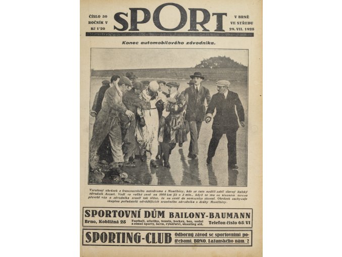 Časopis SPORT, č. 30, 1925 (1)