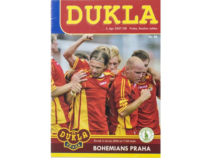 Program, FC Dukla Praha v. Bohemians Praha, 2008