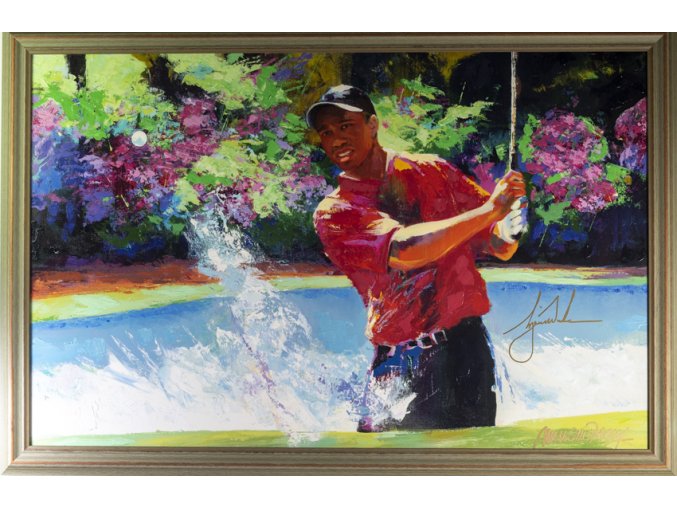 Obraz, Malcom Farley, Victory at the Masters, 2006 Autogram Tiger Woods (1)
