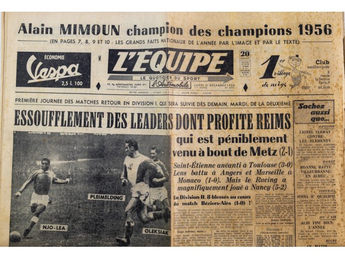 Noviny, Z Equipe, Alain Mimoun, 1956 (1)
