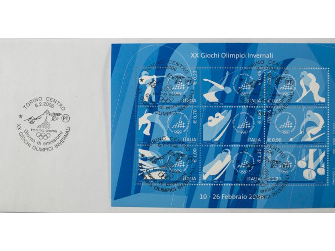 FDC, aršík XX. zimní olympijské hry Torino, 2006