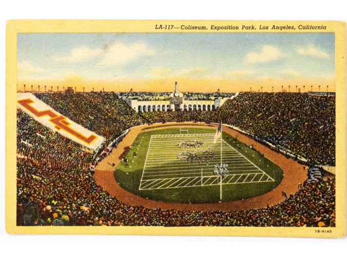 Pohlednice stadión , Coliseum Prak, Los Angeles, California (1)