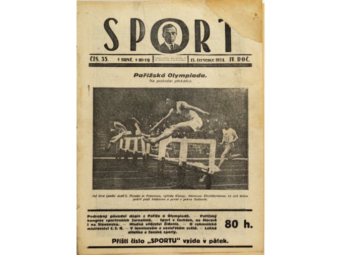 Časopis SPORT, č. 35, 1924