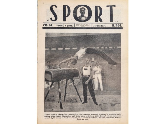 Časopis SPORT, č. 40, 1924