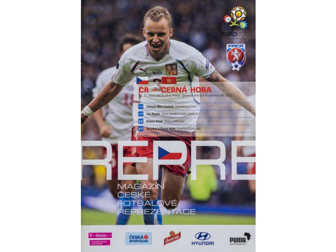 Program fotbal , Česká rep. v. Černá Hora, 2011