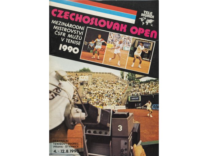 Program Mistrovství mužů v tenise, Centrální ten. dvorec Praha, 1990