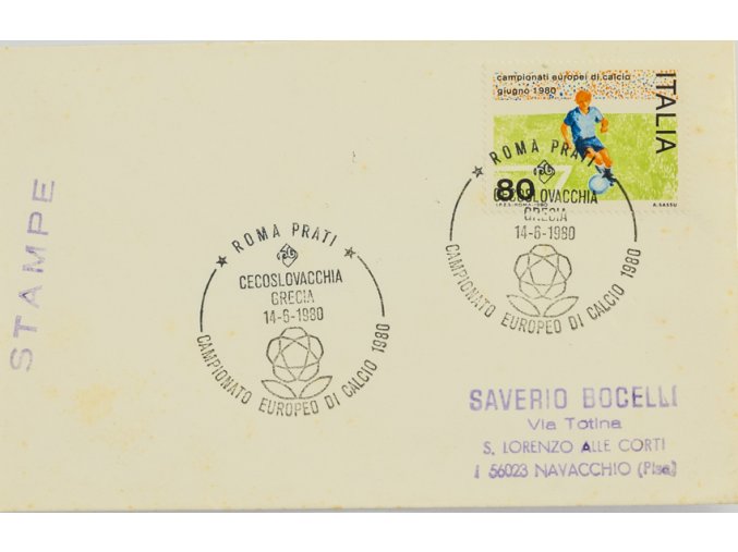 FDC Roma Prati, Cecoslovacchia, Grecia, 1980