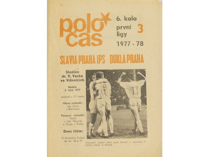 Poločas Slavia Praha vs. Dukla Praha, 19771978