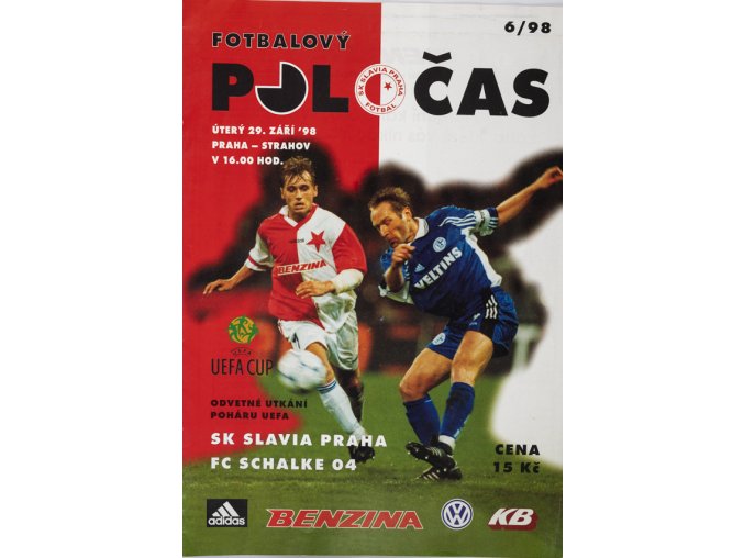 Slávistický Poločas Slavia Praha vs. FC Schalke 04, velký, 1998