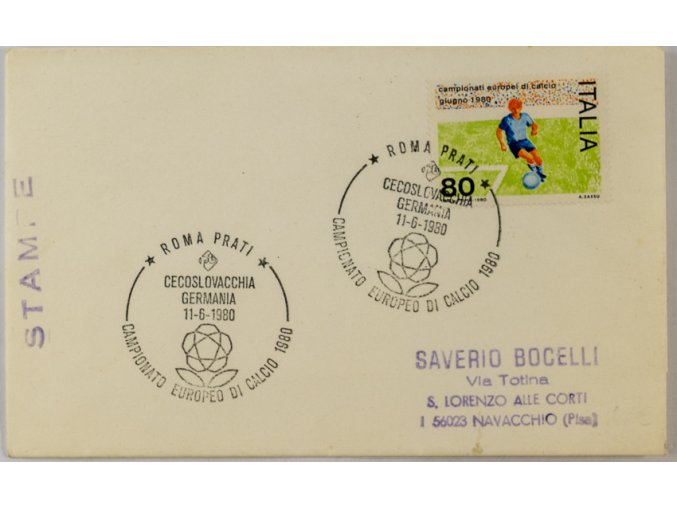 FDC Roma Prati, Cecoslovacchia, Germania, 1980