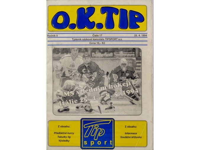 Program , OK Tip, MS hokej, Itálie, 1994