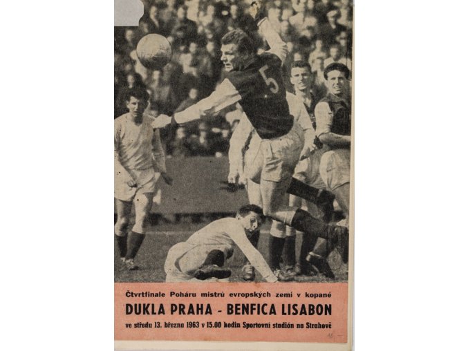 Porgram PMEZ, Dukla Praha vs. Benfica Lisabon, 1963