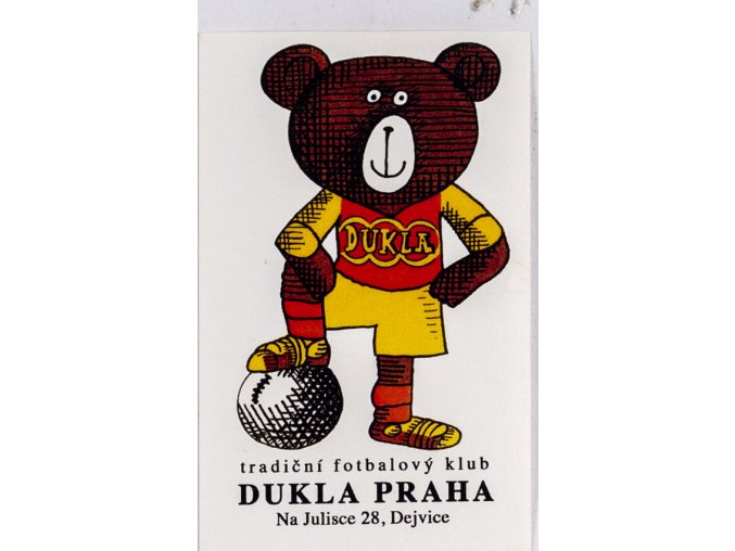 Samolepka maskot Dukla Praha