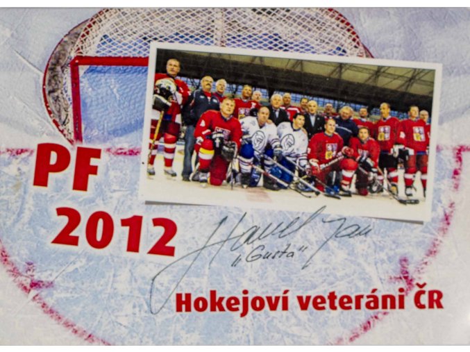 PF 2012, Hokejoví veterání ČR, podpis Jan Gusta Havel