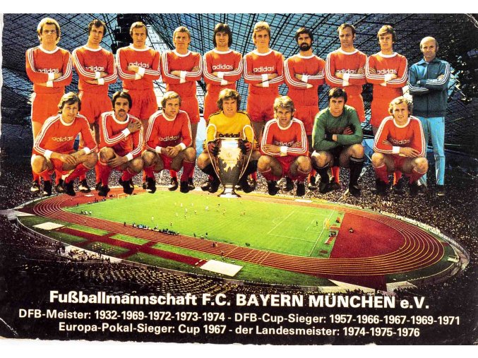 Pohlednice, F . C. Bayern Munchen , 1976 (1)