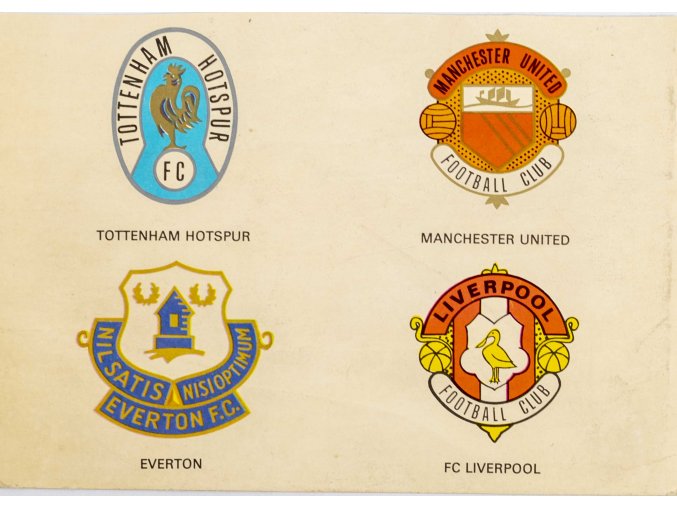 Kartička , Tottenham, Manchaster U., Everton, FC Liverpool (1)